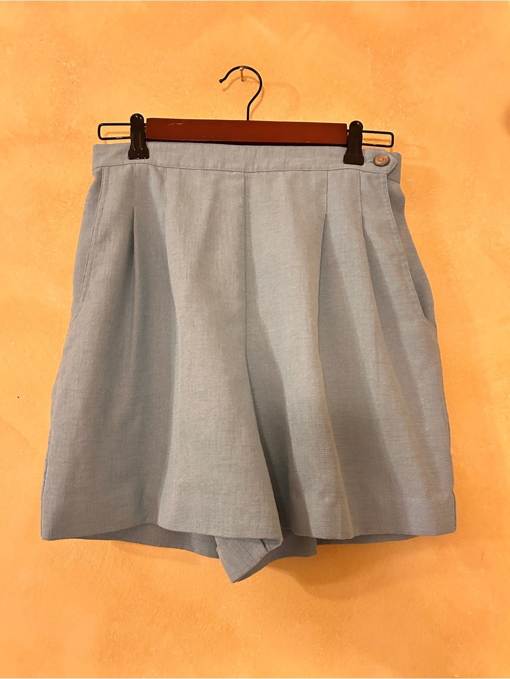 Aa Studio Light Blue High-Waist Pleated Skort